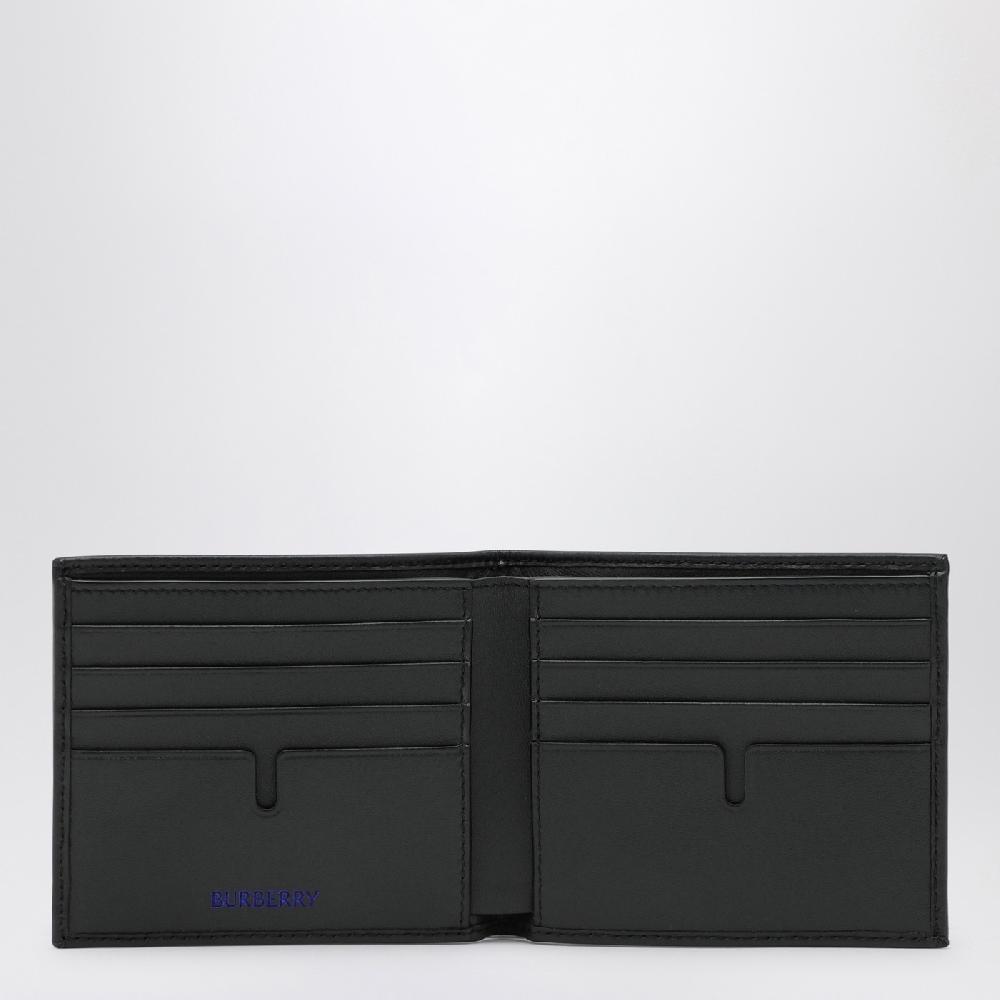 Burberry Portafoglio bi-fold nero con motivo Check Convenienza