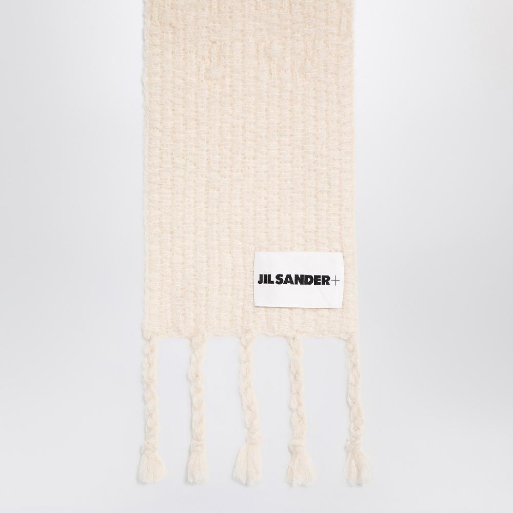 Jil Sander Sciarpa avorio in misto mohair Saldi
