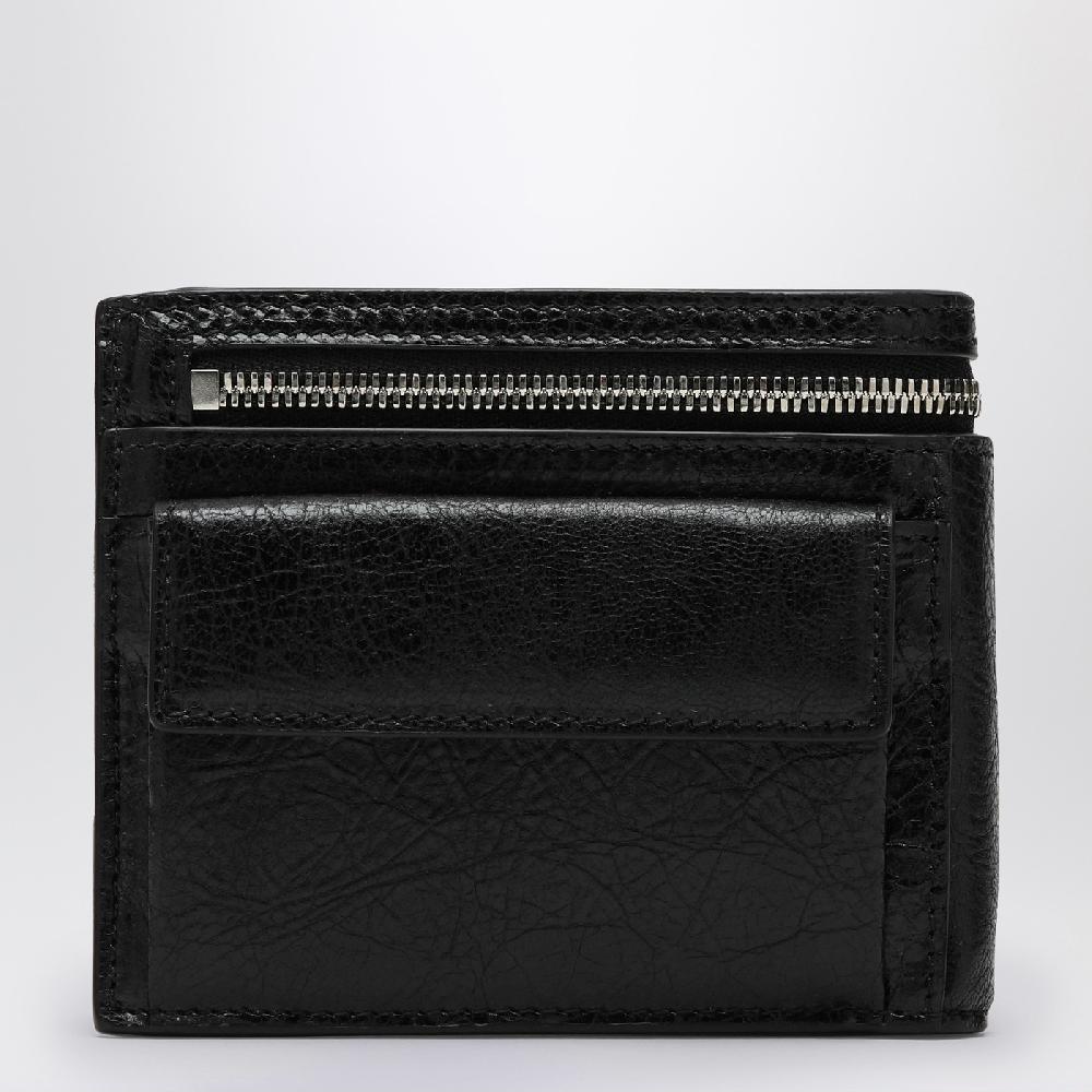 Balenciaga Portafoglio bi-fold Superbusy nero in pelle Vendite Flash