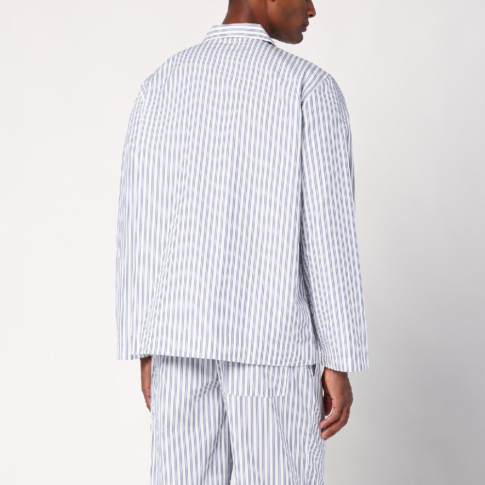 Tekla Camicia pigiama bianca a righe Negozio