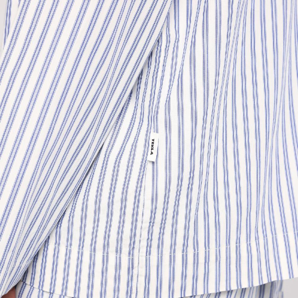 Tekla Camicia pigiama bianca a righe Negozio