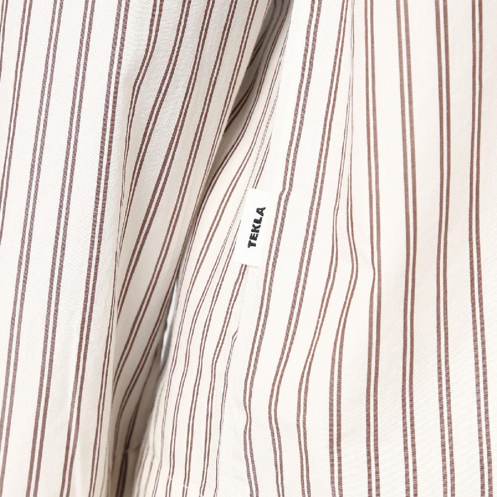 Tekla Camicia pigiama beige a righe Nuova