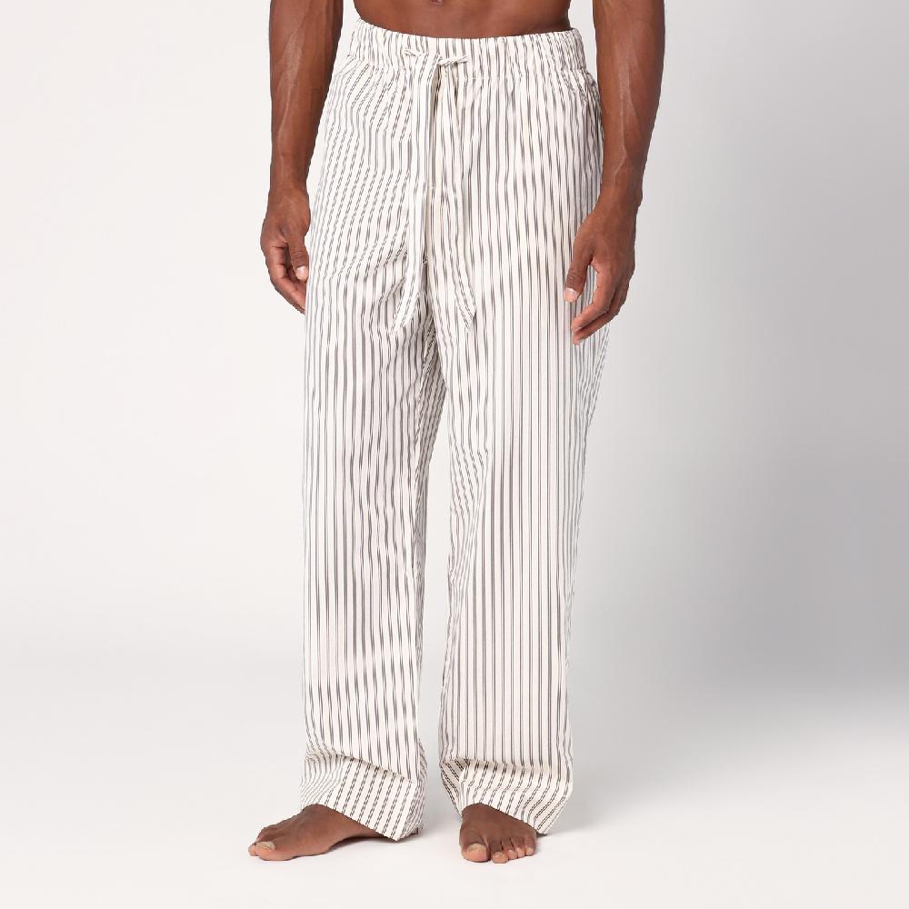 Tekla Pantalone pigiama beige a righe Moda