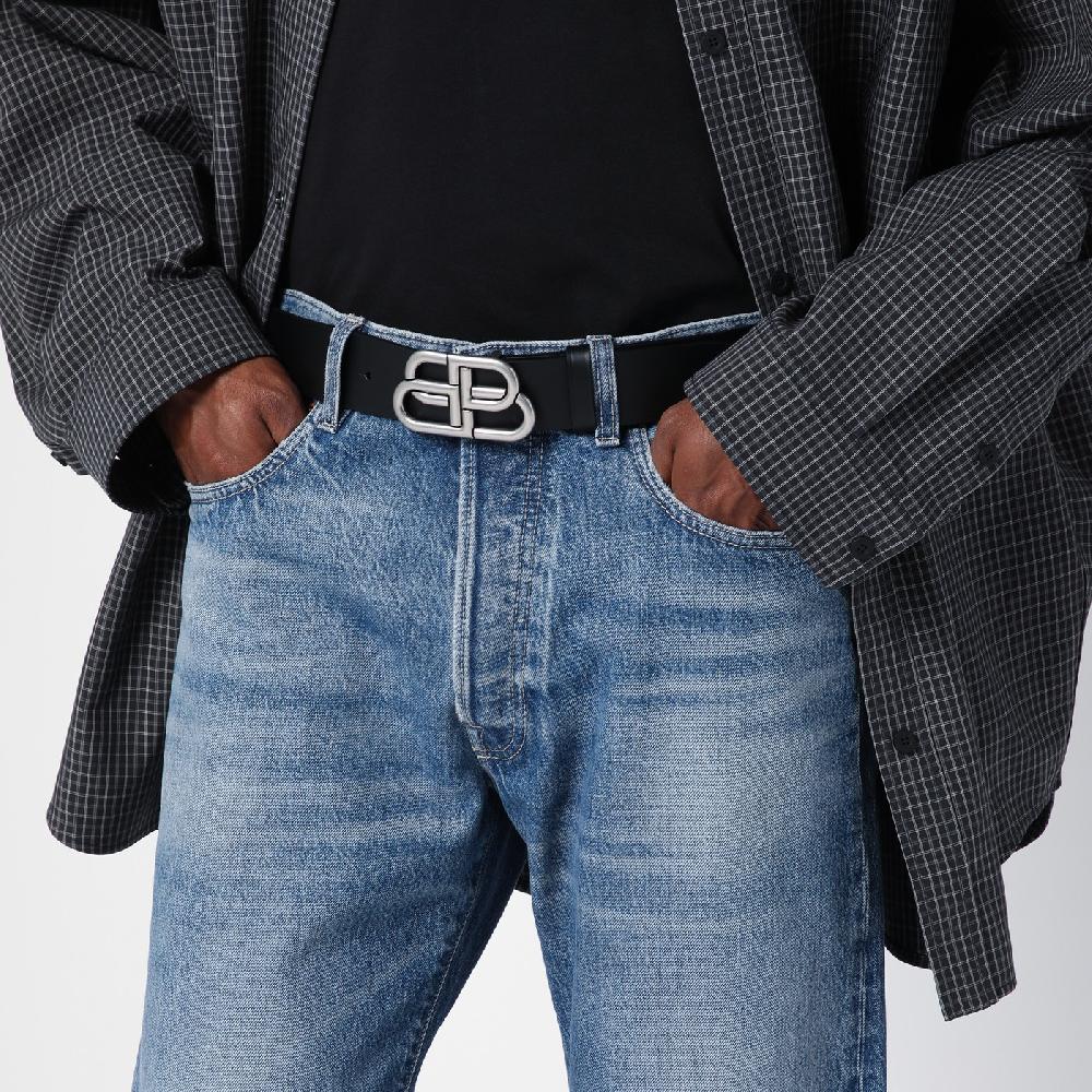 Balenciaga Cintura BB Extra Large nera in pelle di vitello Italia