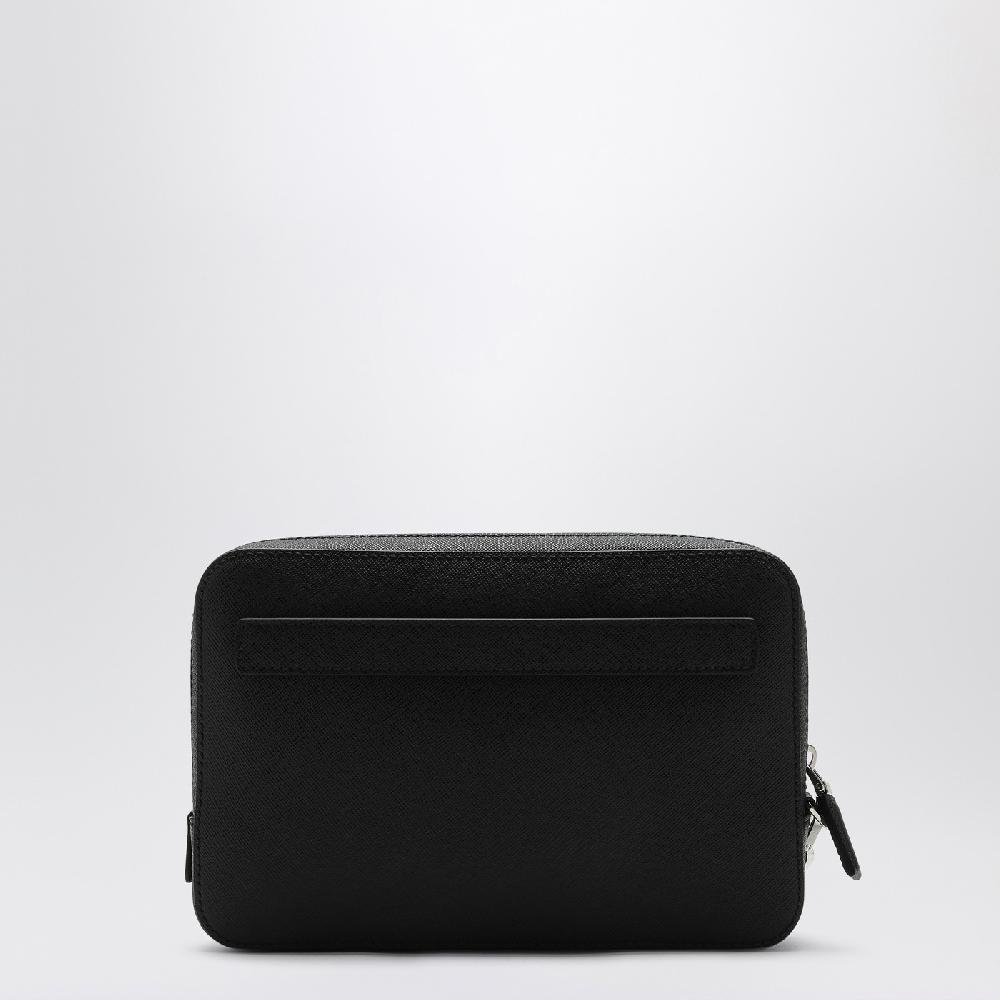 Prada Pouch nera in pelle Saffiano Promozione