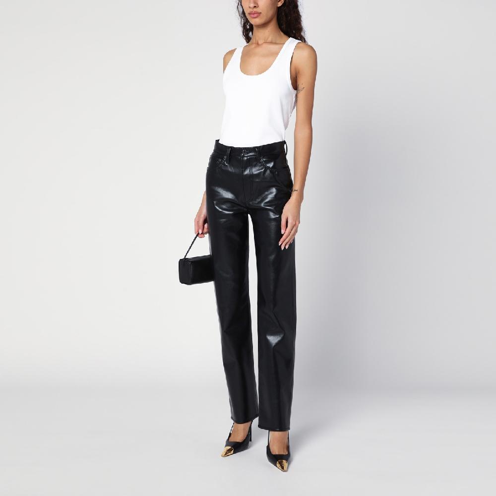 AGOLDE Pantalone nero in eco pelle Convenienza