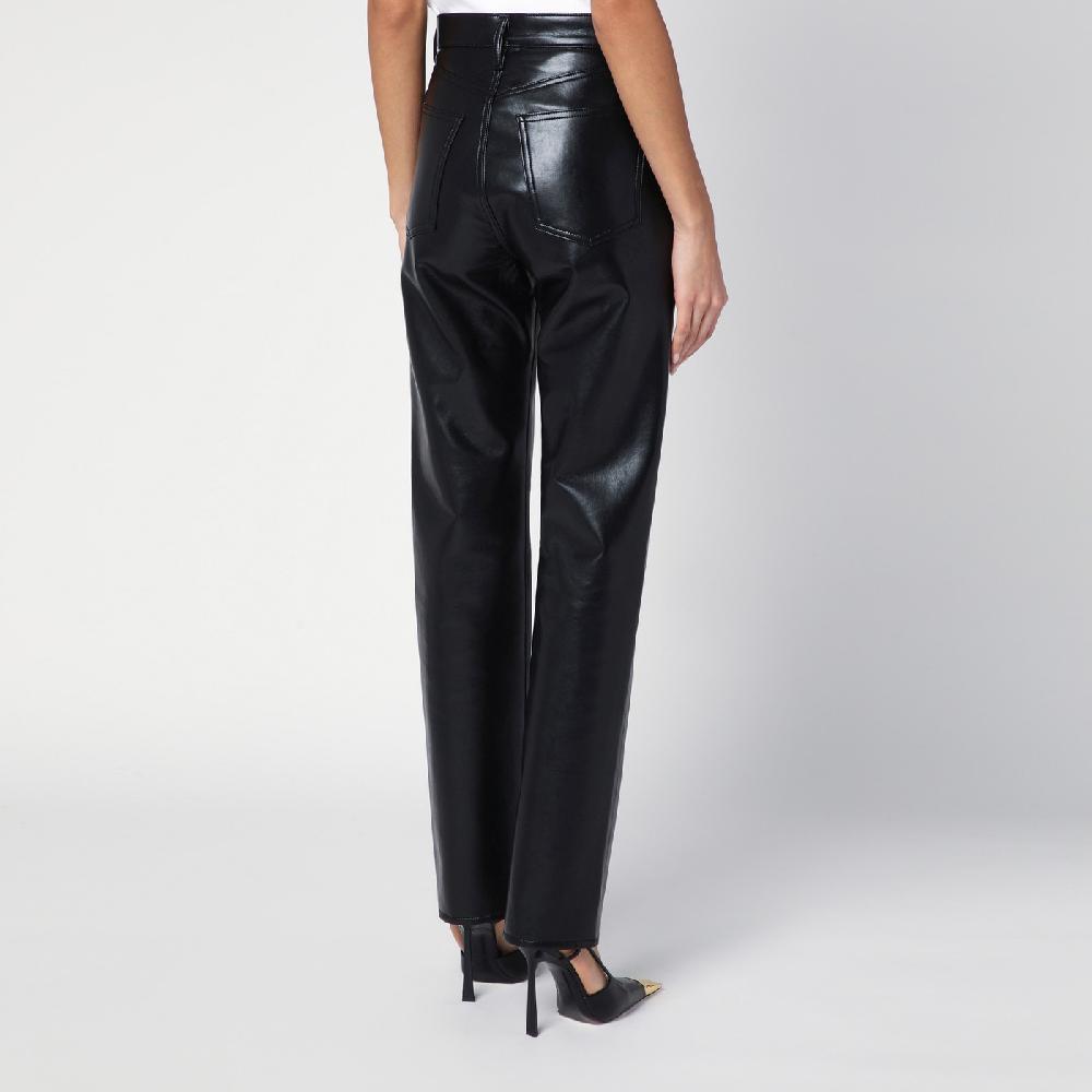 AGOLDE Pantalone nero in eco pelle Convenienza