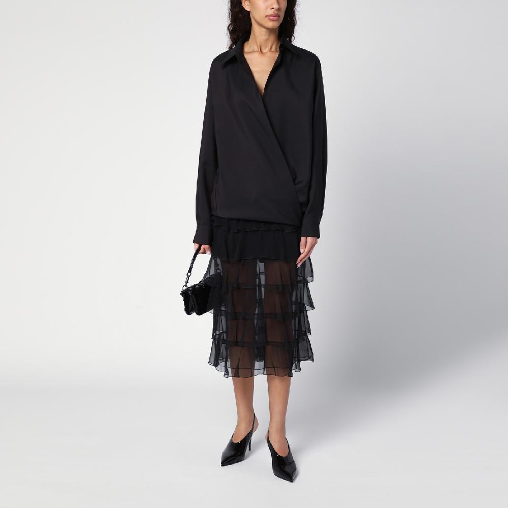 Valentino Garavani Camicia nera con coulisse Offerta