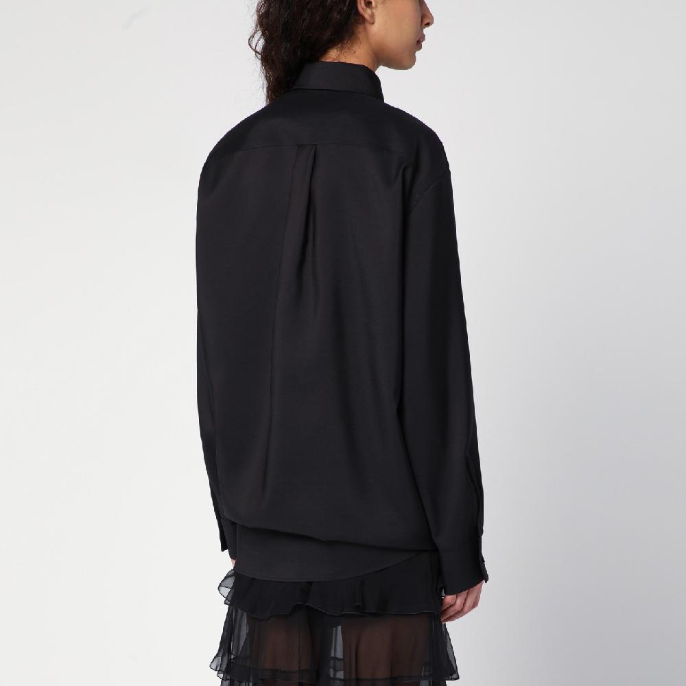 Valentino Garavani Camicia nera con coulisse Offerta