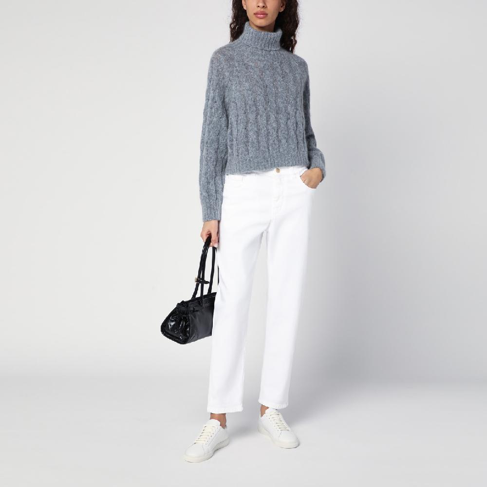 Brunello Cucinelli Pantalone bianco in cotone Outlet