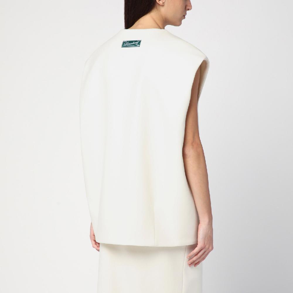 Margaux Lu00f6nnberg Gilet Wallis bianco in lana I Più Venduti