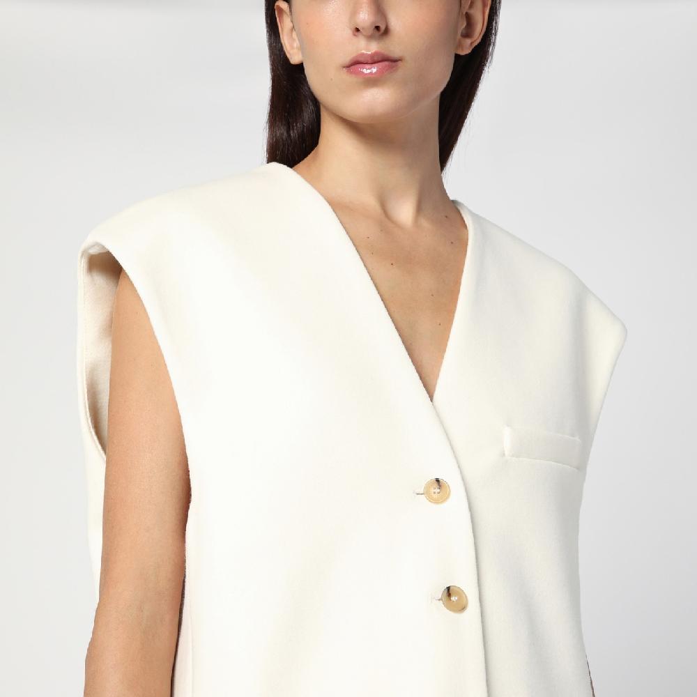 Margaux Lu00f6nnberg Gilet Wallis bianco in lana I Più Venduti