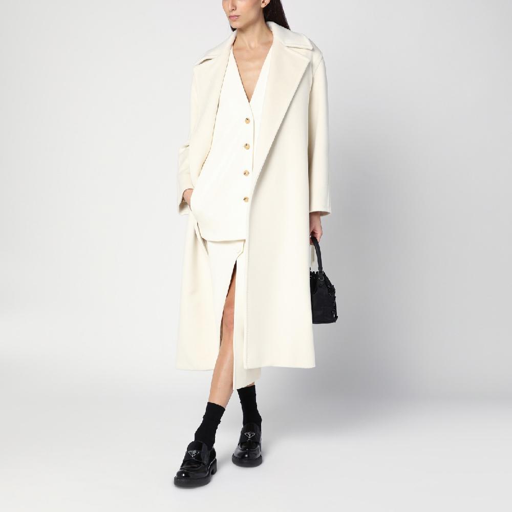 Max Mara Cappotto vestaglia bianco in misto cashmere Negozio
