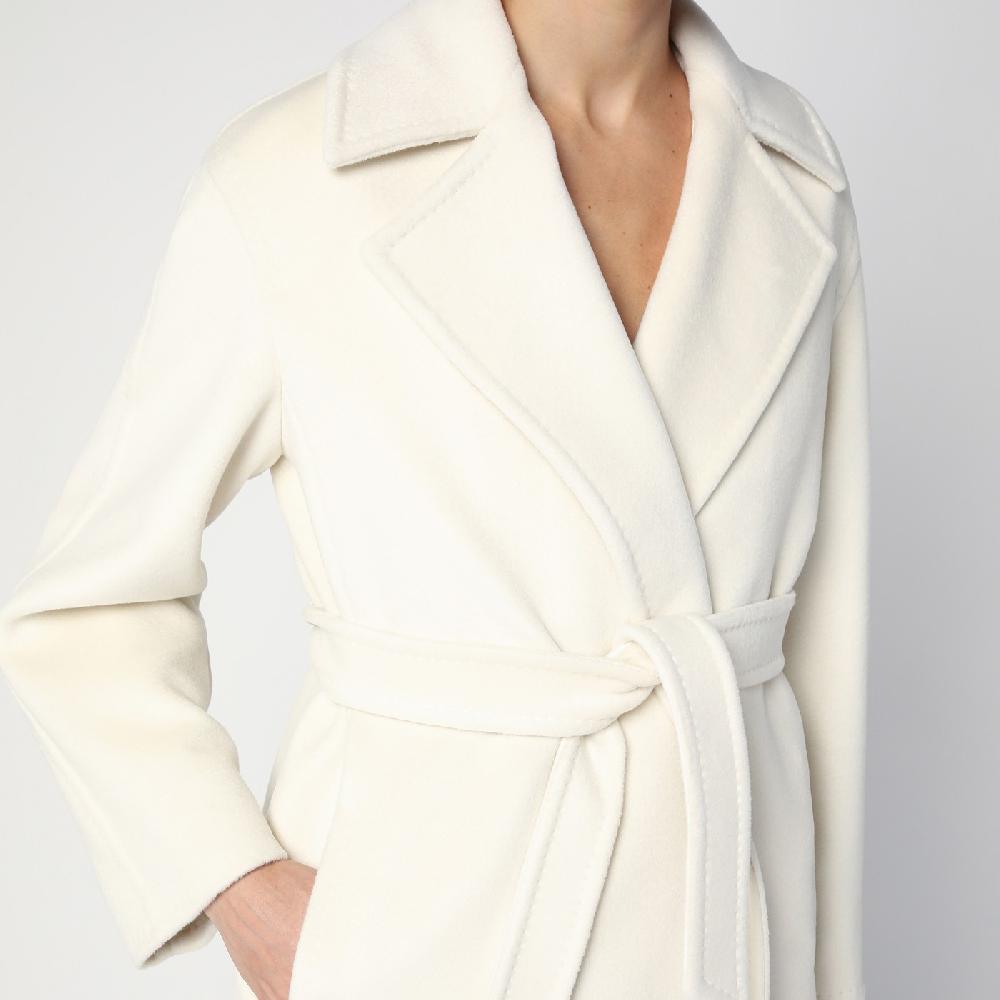 Max Mara Cappotto vestaglia bianco in misto cashmere Negozio