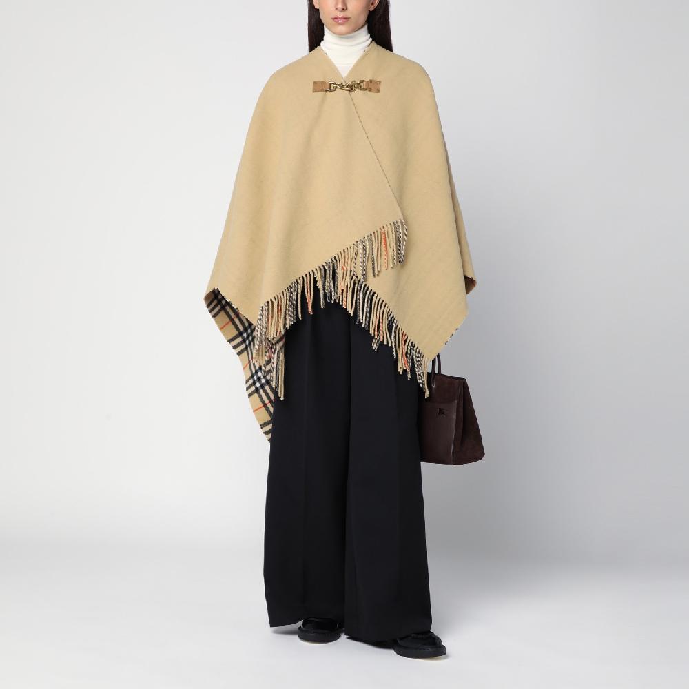 Burberry Mantella motivo Check in lana Nuova