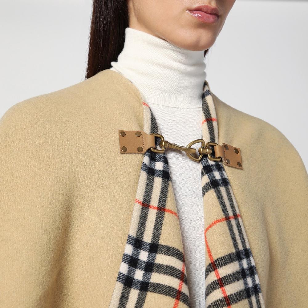 Burberry Mantella motivo Check in lana Nuova