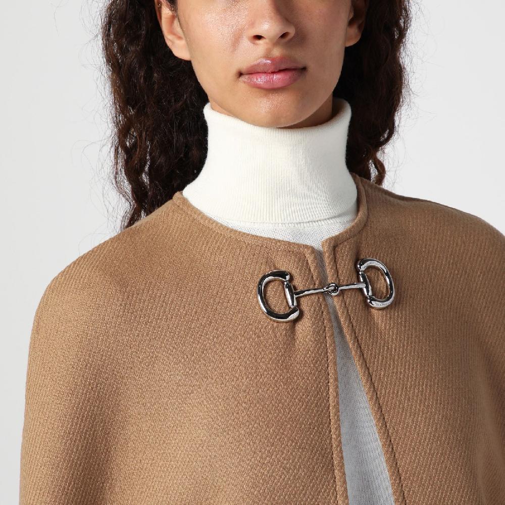 GUCCI Mantella beige in lana e cashmere Italy