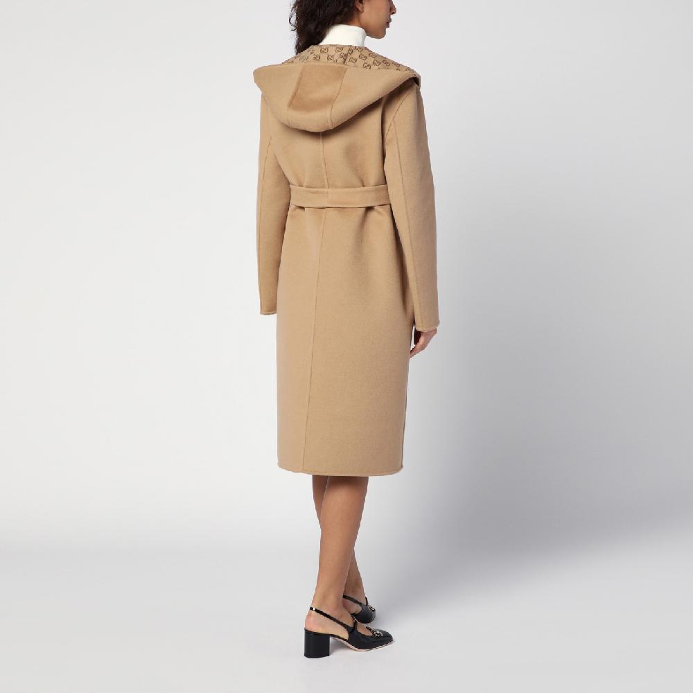 GUCCI Cappotto con cintura reversibile beige Italia