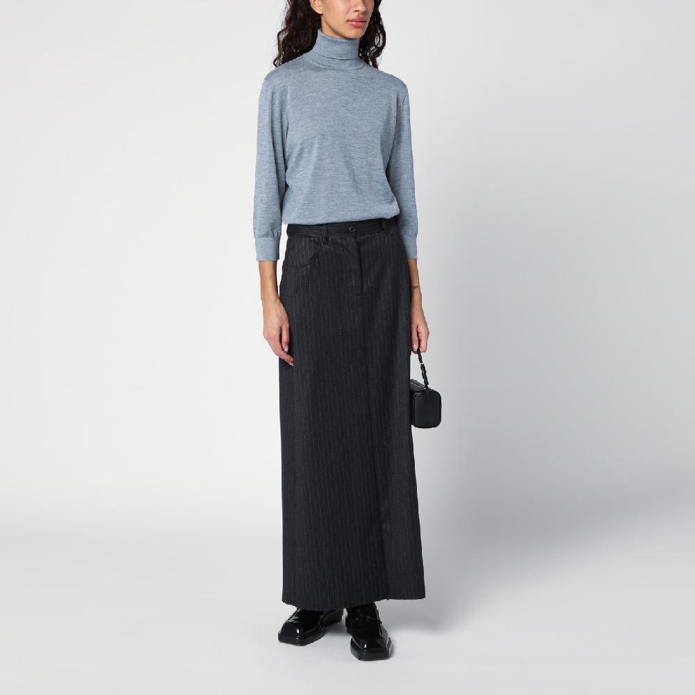 The Row Maglia dolcevita grigia in cashmere Vendita