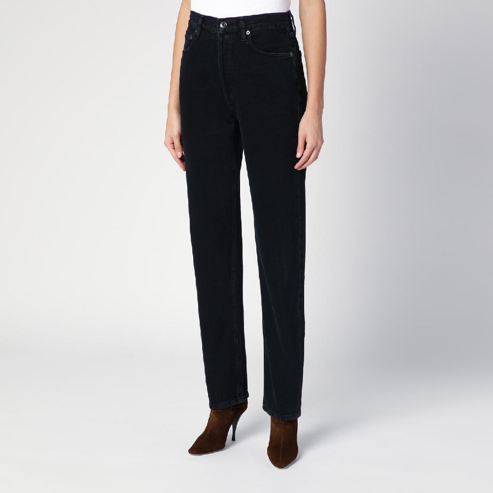 AGOLDE Jeans nero in denim rigenerato Sconto