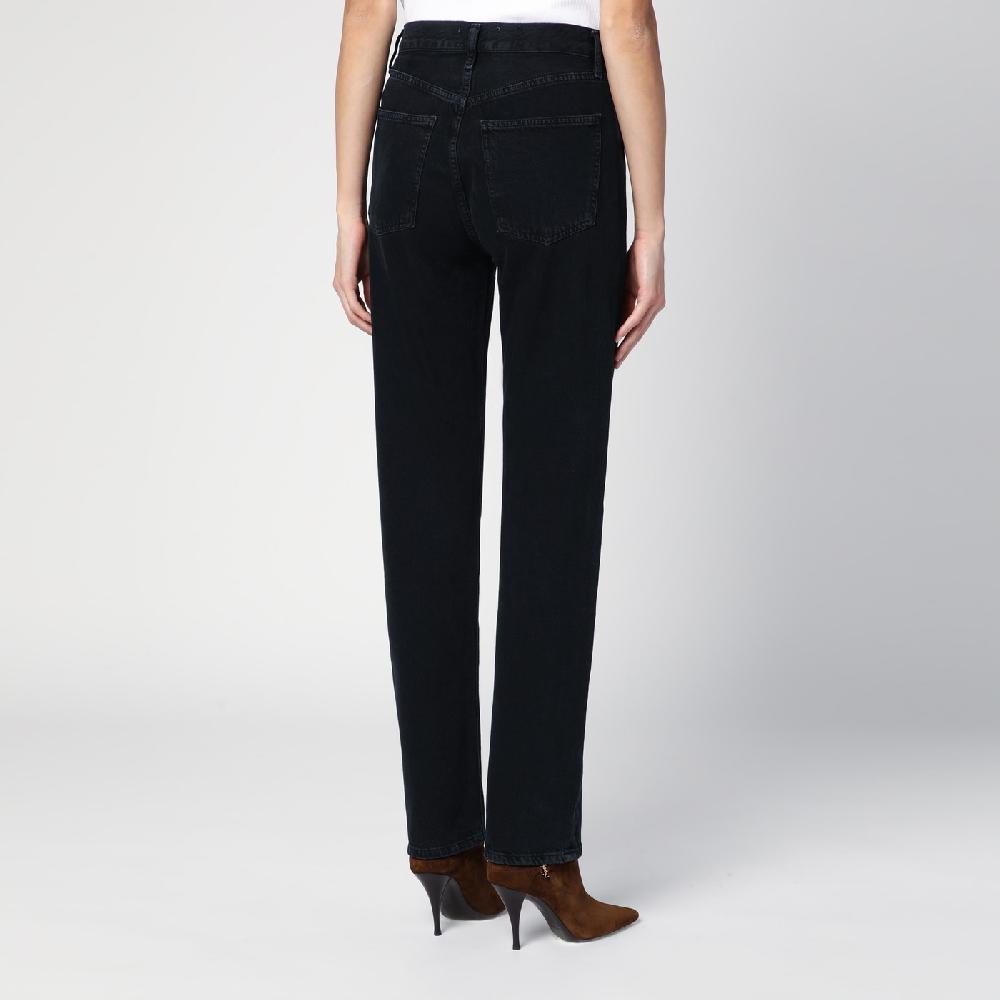 AGOLDE Jeans nero in denim rigenerato Sconto
