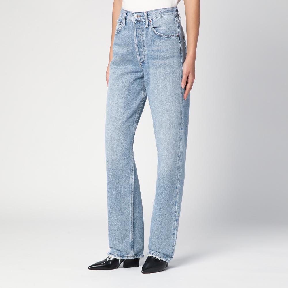 AGOLDE Jeans azzurro in denim rigenerato Offerte