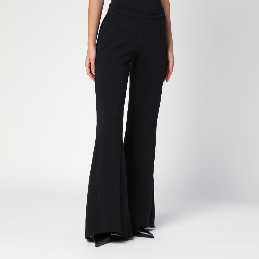 Entire Studios Pantalone a zampa nero in cotone organico Italia