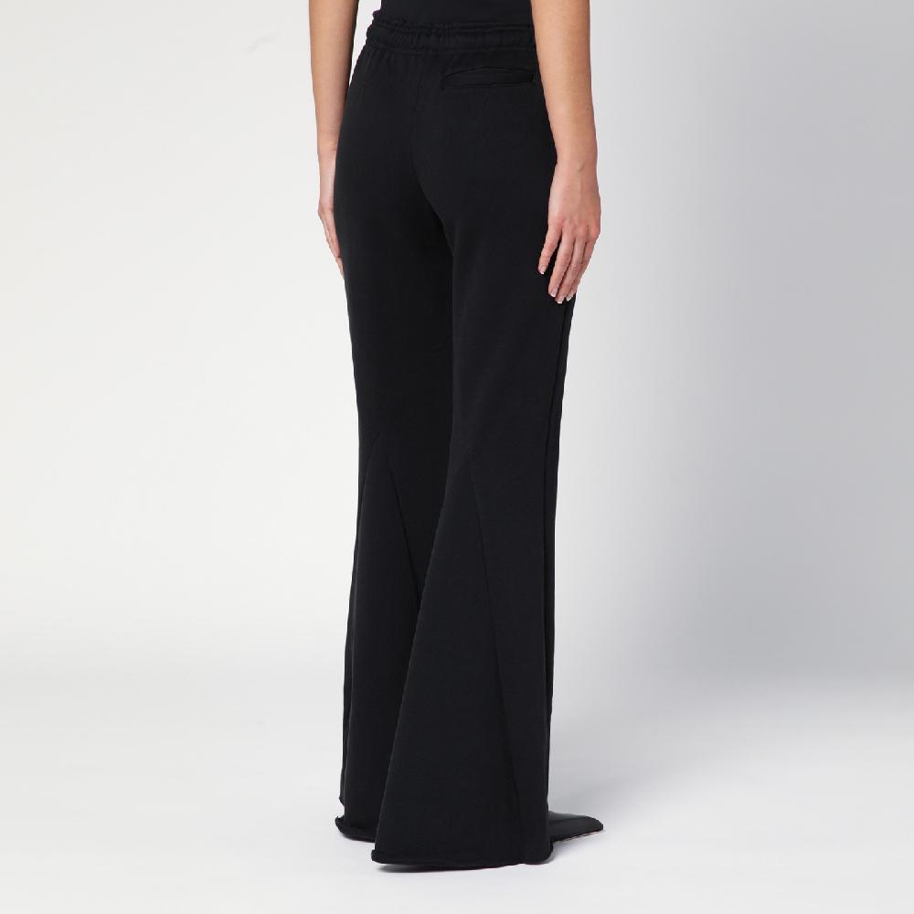 Entire Studios Pantalone a zampa nero in cotone organico Italia