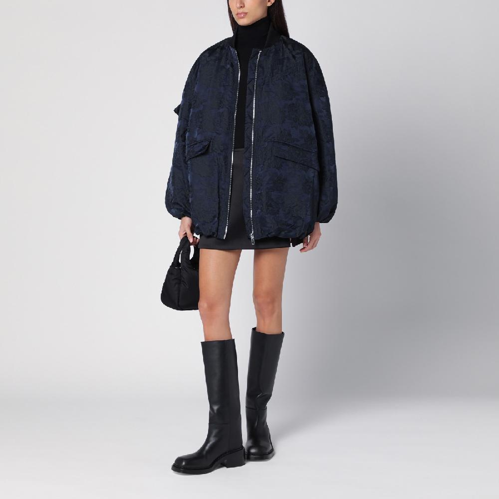 Ganni Bomber blu navy con zip Qualità Garantita