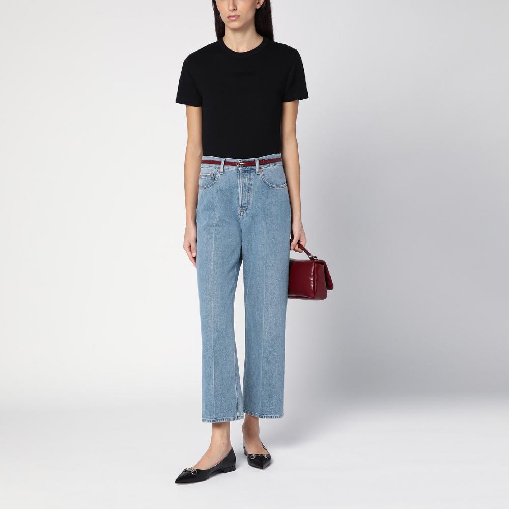 GUCCI T-shirt nera in cotone Outlet