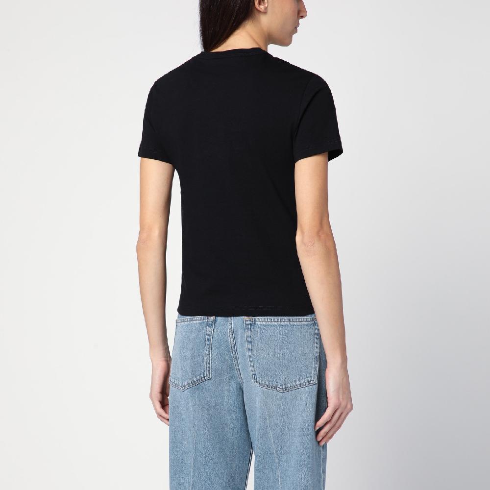 GUCCI T-shirt nera in cotone Outlet