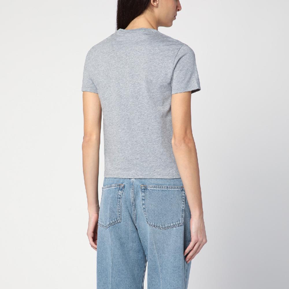GUCCI T-shirt grigia mélange in cotone Saldi