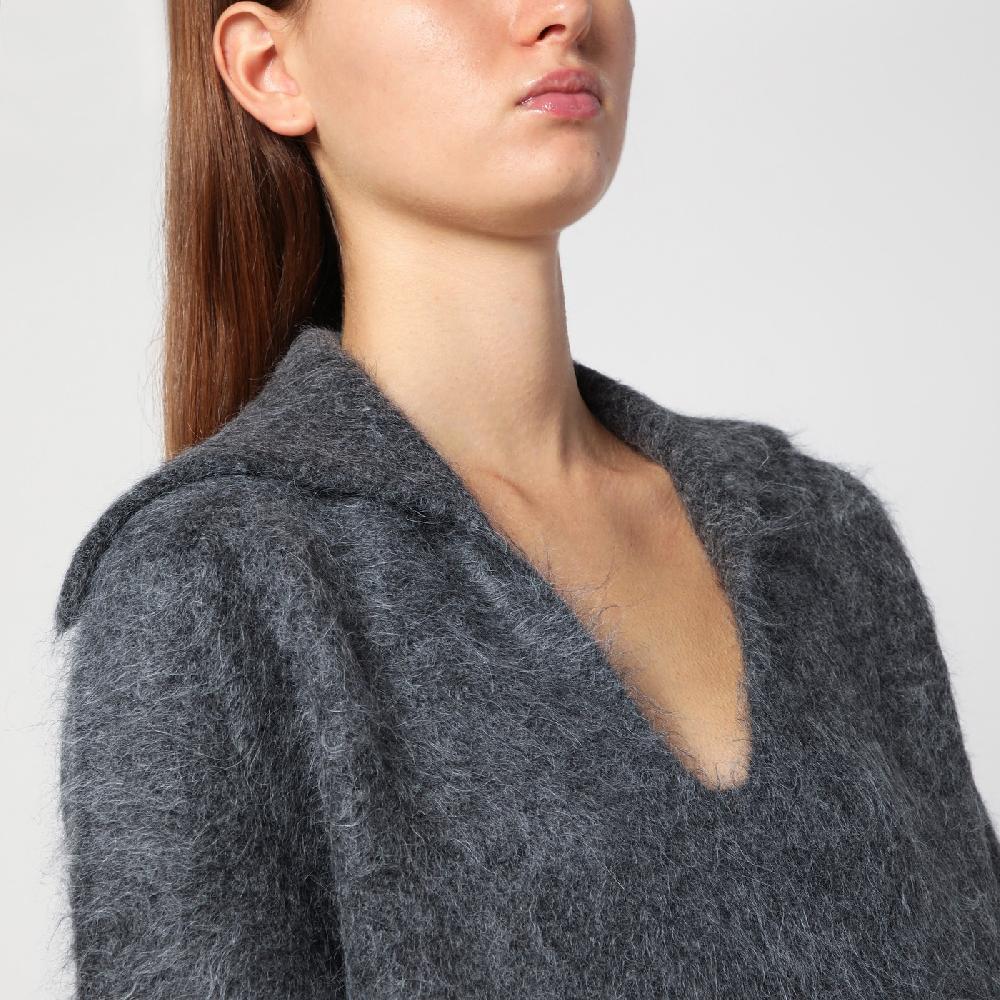 Loulou Studio Maglione grigio in misto alpaca Vendite Flash