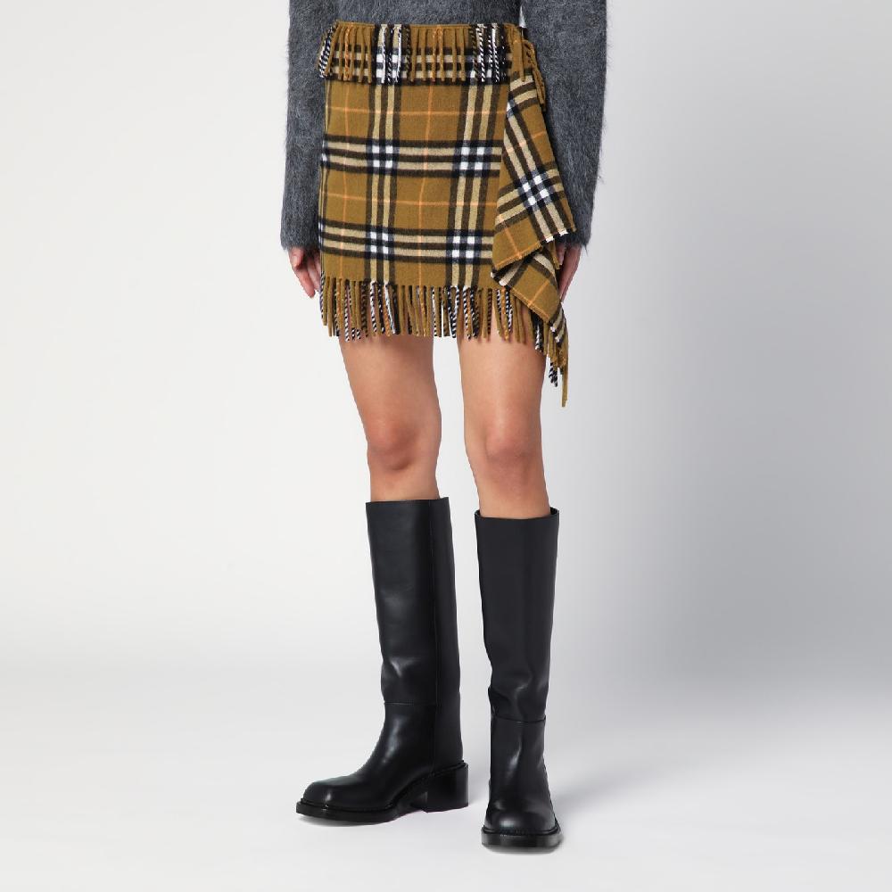 Burberry Gonna stile sciarpa in lana e cashmere motivo Check Negozio