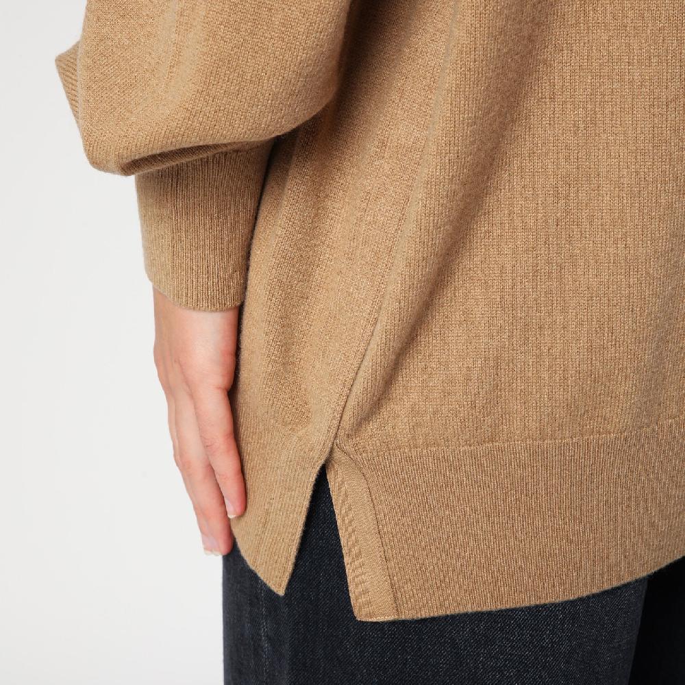 Dries Van Noten Maglione dolcevita beige in cashmere In Saldo