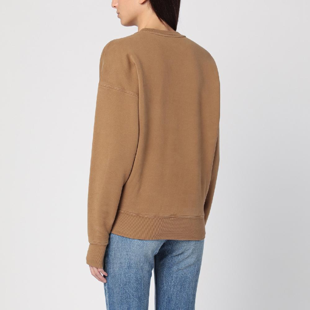 Saint Laurent Felpa color caramello in cotone felpato In Linea