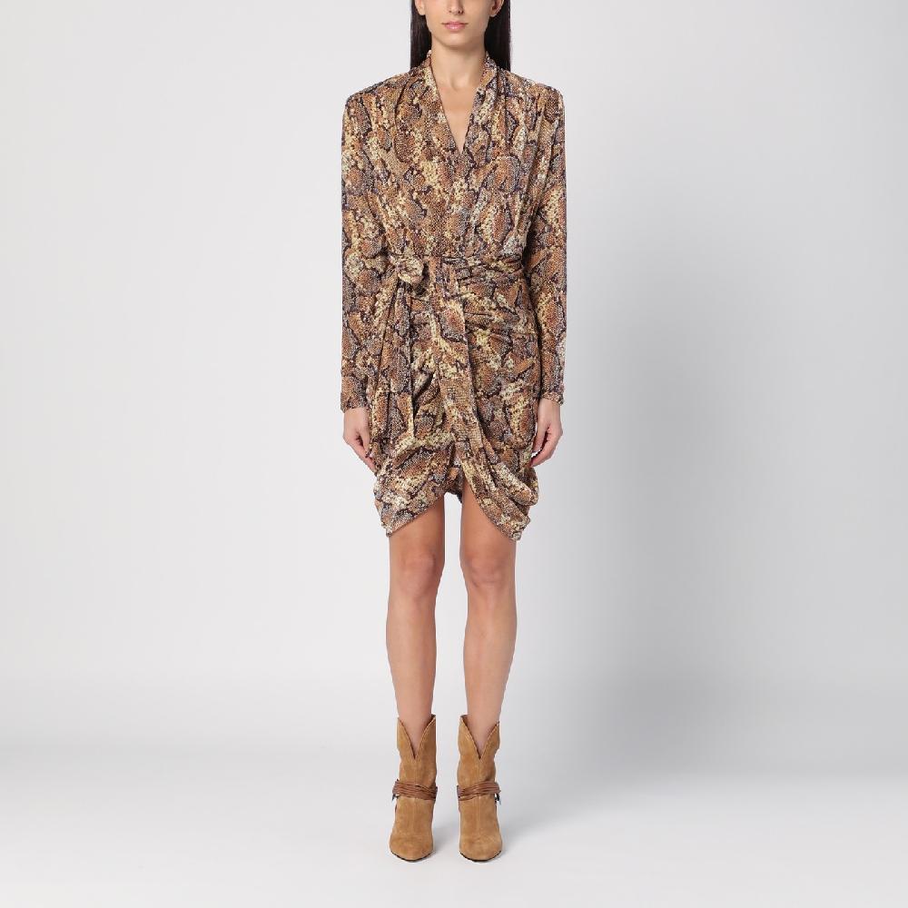 ISABEL MARANT Abito Cleora con stampa serpente Nuovo