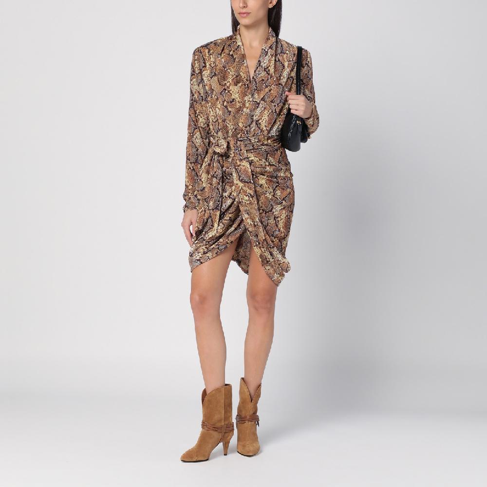 ISABEL MARANT Abito Cleora con stampa serpente Nuovo