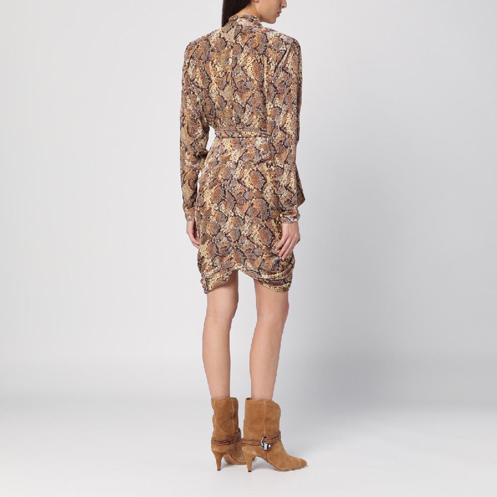 ISABEL MARANT Abito Cleora con stampa serpente Nuovo