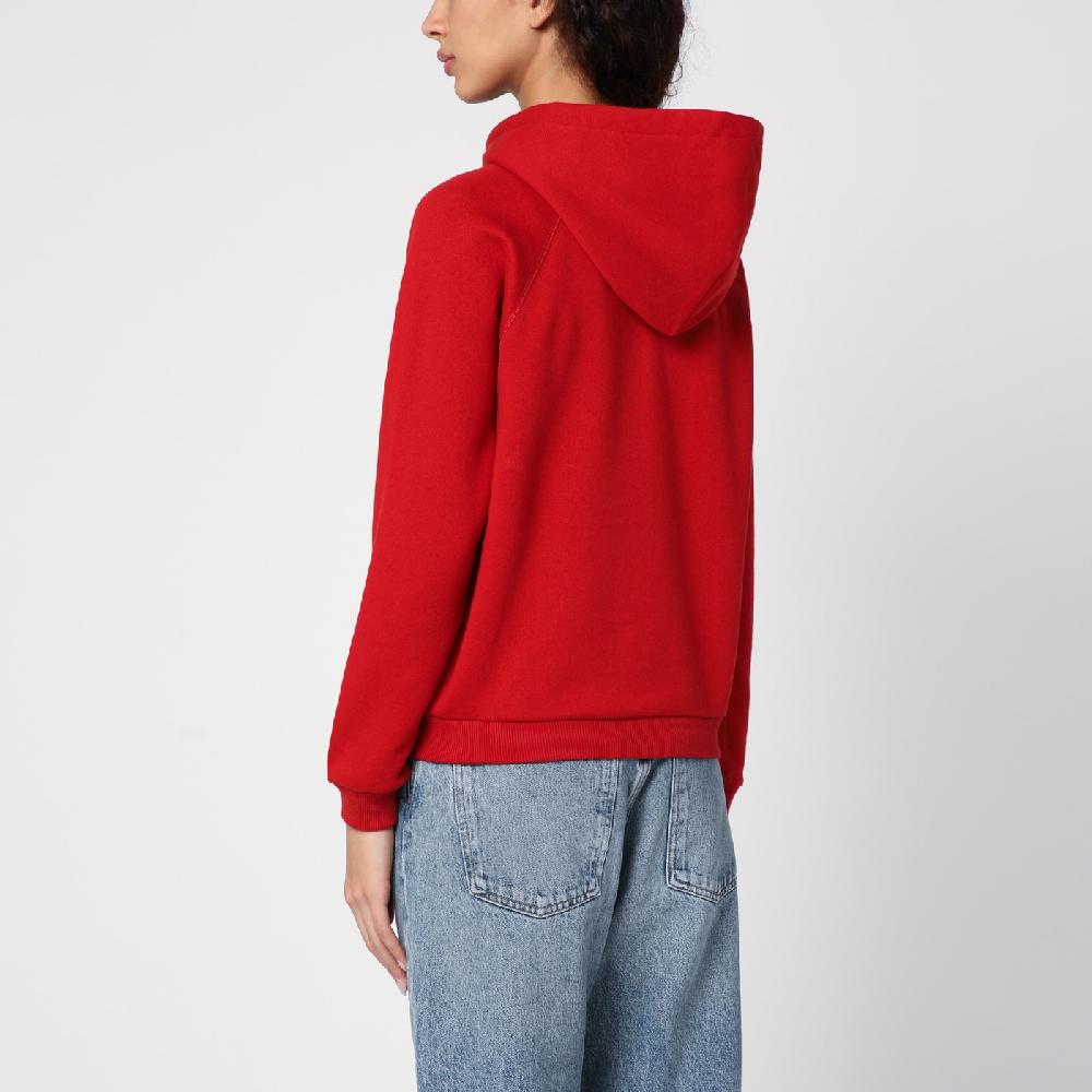 Polo Ralph Lauren Felpa rossa in cotone felpato Promozione