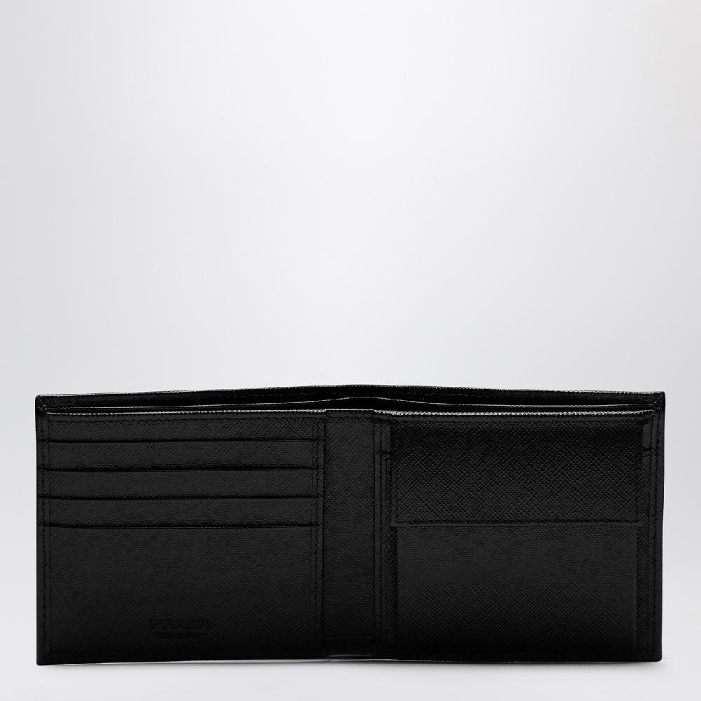 Prada Portafoglio nero in Re-Nylon con triangolo logo Shopping Online
