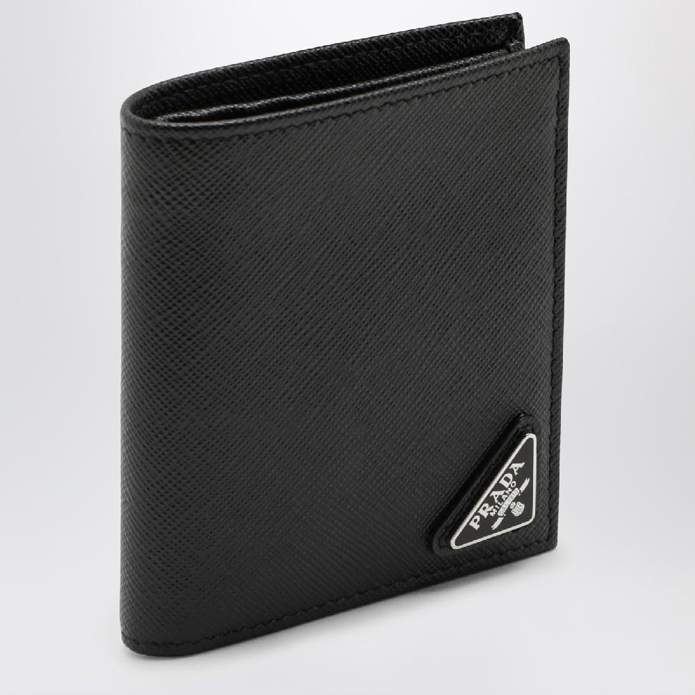Prada Portafoglio nero in Saffiano Sottocosto