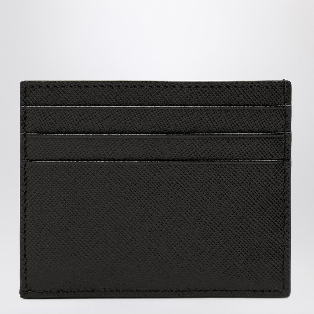 Prada Portacarte di credito nero in pelle Saffiano Convenienza
