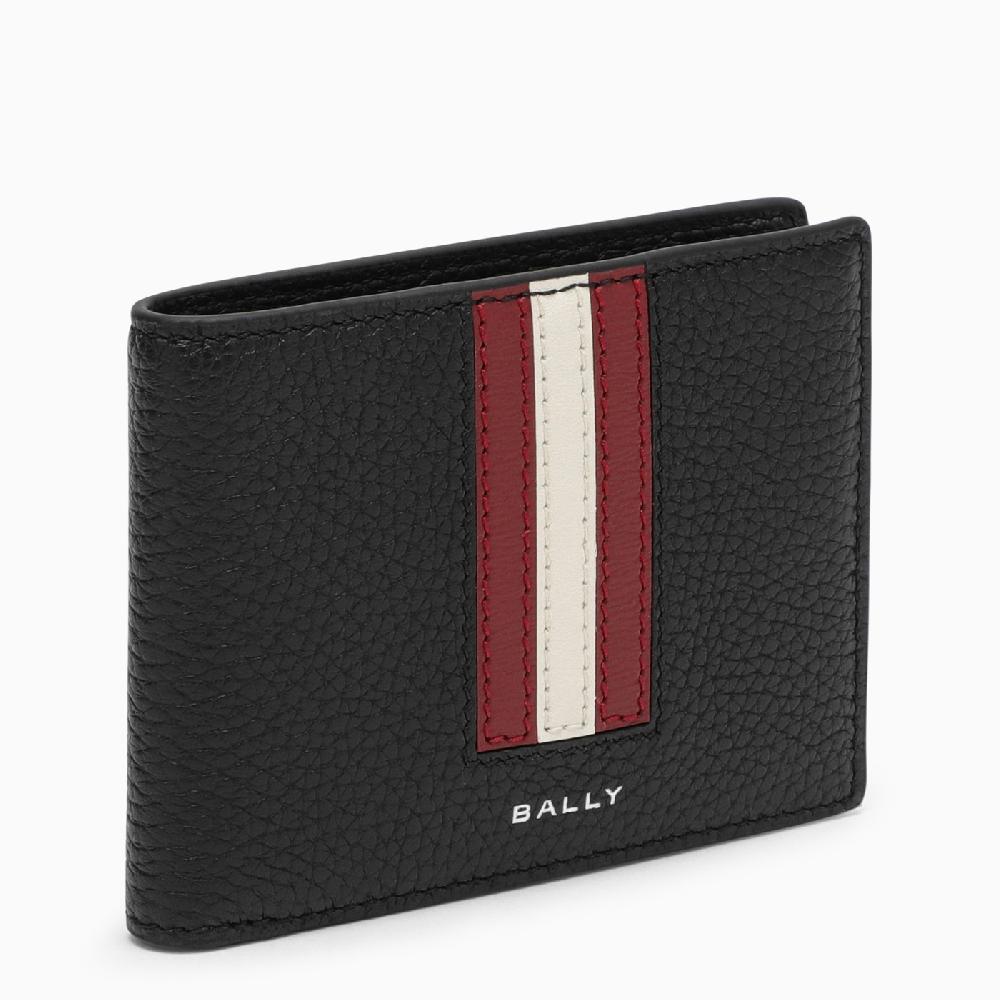 Bally Portafoglio bi-fold nero in pelle Sconto