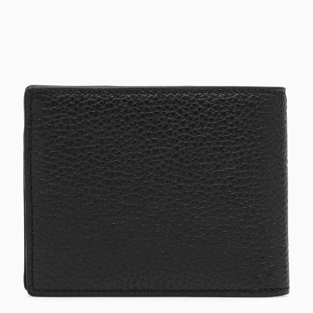 Bally Portafoglio bi-fold nero in pelle Sconto