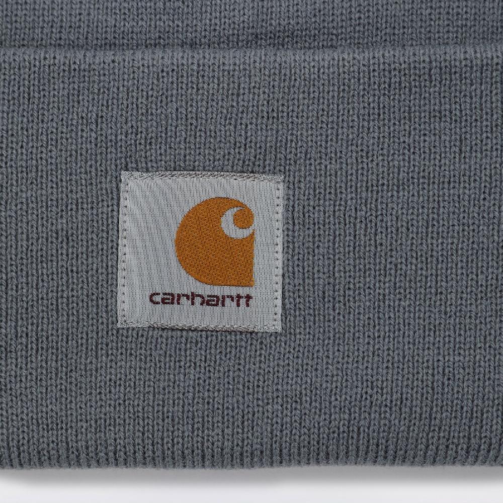 Carhartt WIP Cuffia grigia con patch logo Vendita Calda
