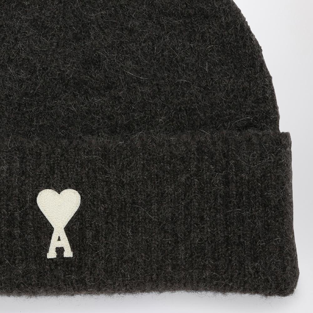 Ami Paris Cappello Ami De Coeur grigio in alpaca Moda