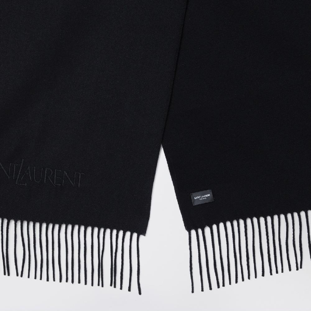 Saint Laurent Sciarpa nera in cashmere Spedizione Gratuita