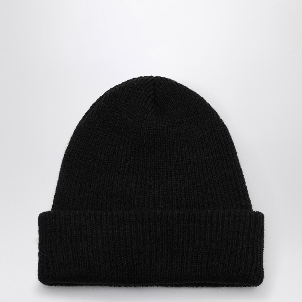 Off-Whiteu2122 Cuffia nera in lana con logo Negozi Online
