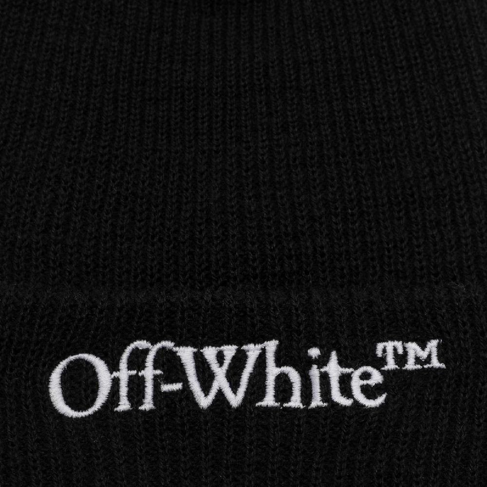 Off-Whiteu2122 Cuffia nera in lana con logo Negozi Online